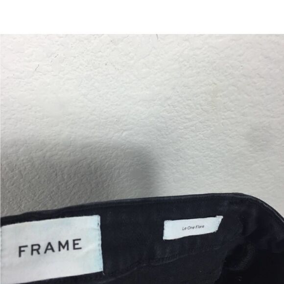 FRAME Le One Flare Front Slit Black size 2 NWT $268 - Picture 8 of 9